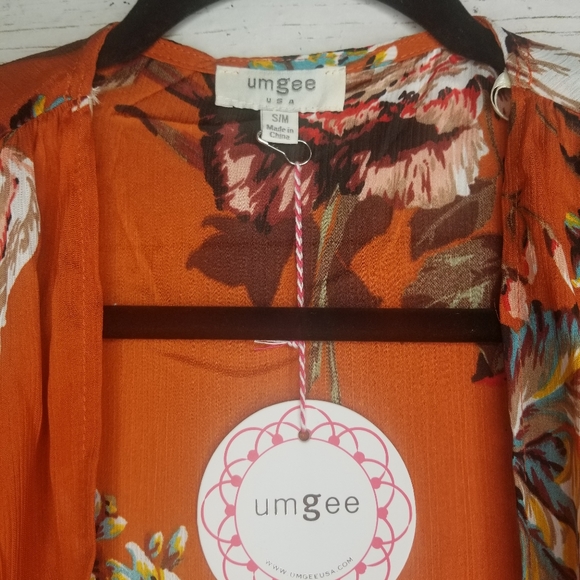 NWT Umgee Boho Bell Sleeve Kimono - Picture 7 of 8